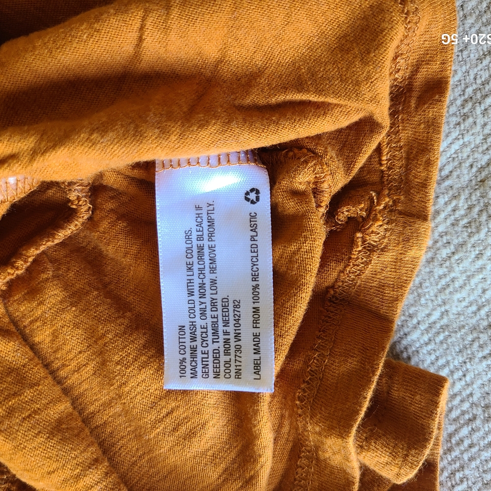 Women's Orange Ruffled Top - Picture 3 of 3